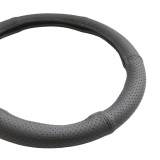 Husa Volan Umbrella Piele Naturala Perforata - Negru, 42-44 cm