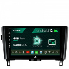 Navigatie Nissan Qashqai X-Trail (2013+), Android 12, A-Octacore 4GB RAM + 64GB ROM, 10.1 Inch - AD-BGA10004+AD-BGRKIT162