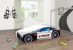 Set Pat Tineret 140x70 Fast Race Car Police + Saltea foto