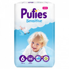 Scutece Pufies Sensitive, 6 Extra Large, Maxi Pack, 13+ kg, 44 buc foto