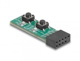 Switch cu buton Reset si Power On/Off pentru placa de baza PC, Delock 64356