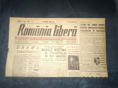 ZIAR ROMANIA LIBERA 9 AUGUST 1946 foto