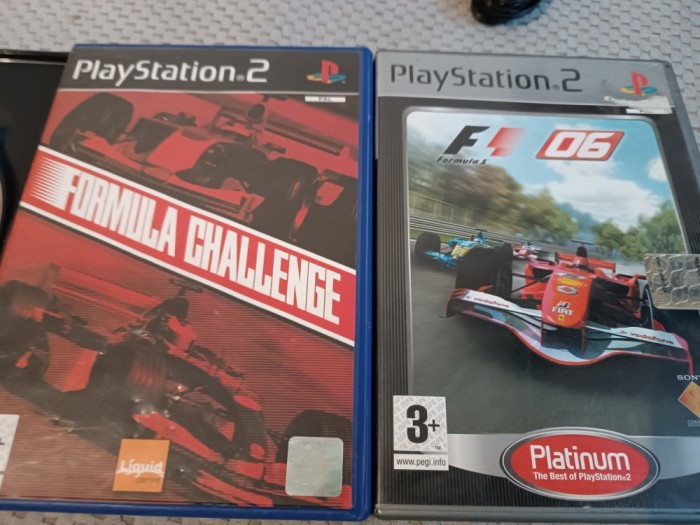 Joc 2 jocuri de colectie ptr copii Formula 1 si F 1 Challange , curse auto masini complet in carcasa originala pentru ps2 playstation2 ps 2 original