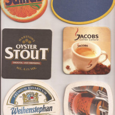 N24 - Lot 10 bucati diferite - suport pentru bere din carton / coaster