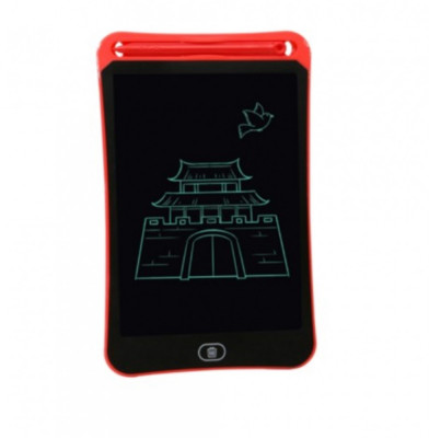 Tableta digitala 12 inch cu pix,scris si colorat cu ecran LCD,baterie, rosu foto