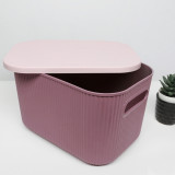 Organizator de birou, ORG, 25x17x15 cm, Plastic, Damson / Roz, Hebron