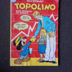 REVISTA TOPOLINO NR, 1520/1985, REVISTA CU BENZI DESENATE, PENTRU COPII (TEXT IN LIMBA ITALIANA)