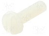 Surub M3, poliamida, lungime 10mm, cap rotund, pas filet 0.5, DREMEC - 8G204M3X10