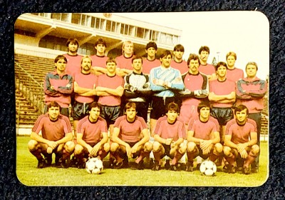 Calendar de buzunar Echipa de fotbal Staua 1986 foto