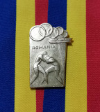 SV * Medalia FEDERAȚIA ROM&Acirc;NĂ DE LUPTE * 23 x 41 mm
