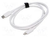 Cablu Apple Lightning la USB C VENTION 1m alb PVC