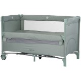 Patut pliabil Chipolino Relax basil linen cu laterala culisanta