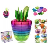 Cumpara ieftin Aparat 10 in1 pentru taiat stors si tocat fructe Fruits Plant