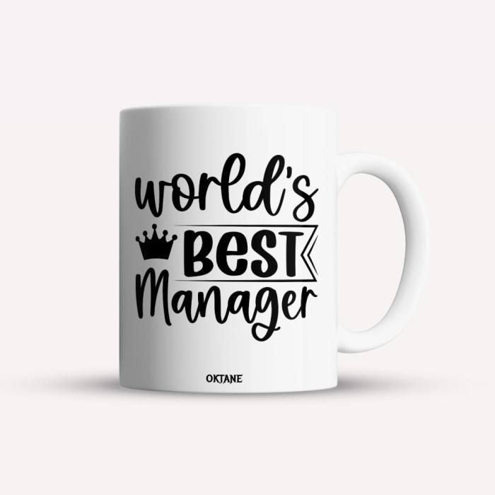 Cana alba personalizata World&#039;s best manager, INOVATIX&reg;. 330ml
