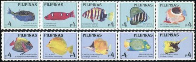 FILIPINE 1996-PESTI-SET COMPLET DE 10 TIMBRE NESTAMPILATE MNH foto