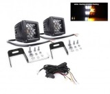 Set Led lămpi de avarie, cu lumină albă și portocalie 12-24V 2 buc HAL484