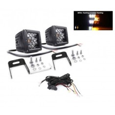 Set Led lămpi de avarie, cu lumină albă și portocalie 12-24V 2 buc HAL484