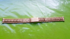 D52-Bratara ceas mana USA otel aurit noua nefolosita. Lungime 17 cm,latime 1.2cm