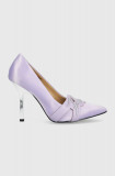 Karl Lagerfeld pantofi cu toc SARABANDE culoarea violet KL30919T