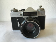 T- APARAT FOTO ZENIT-E, URSS, vintage, colectie, declansator functional foto