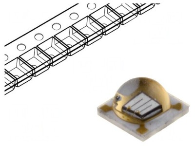 LED UV 385nm 3.7V 500mA SMD foto