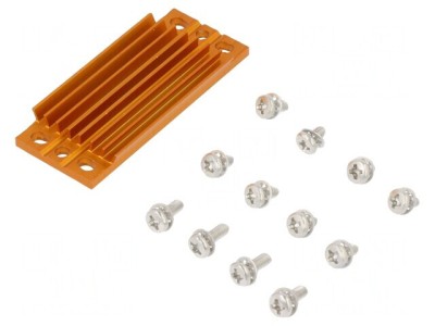 Radiator extrudat cu aripioare BGA aurie 58mm x 23mm foto