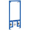 VidaXL Suport de perete pentru baie albastru 50 x 17.5 x 136 cm Oțel