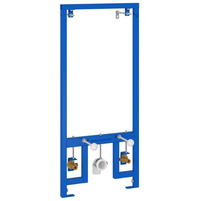 vidaXL Suport de perete pentru baie albastru 50 x 17.5 x 136 cm Oțel