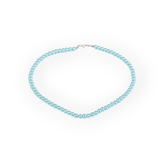 Colier din perle de sticla Crisalida, lungime 42 cm, Turcoaz