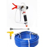 Kit Pistol airless pentru aparat de zugravit adaptor 25cm furtun de15m KSG06 CH130