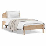 Cadru de pat cu tablie, 90x200 cm, lemn masiv de pin GartenMobel Dekor, vidaXL