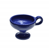 Catuie din ceramica emailata albastru medie 7cm x 9cm