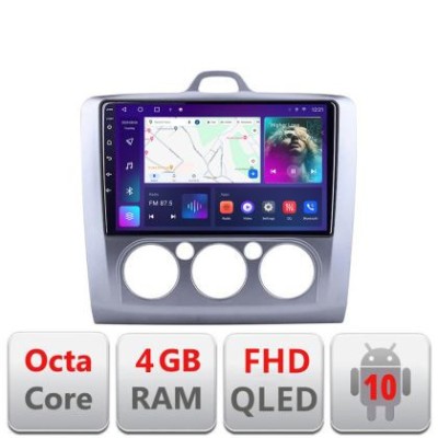 Navigatie Ford Focus 2 Manual B-140-manual Android Ecran QLED octa core 4+64 carplay android auto KIT-140-MANUAL+EDT-E309V3 CarStore Technology foto