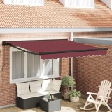 vidaXL Cortina Retractabilă Manual Roșu Burgund 350x250 cm țesătură 3330243