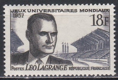 Franta 1957 - Jocurile Mondiale Universitare, MNH foto