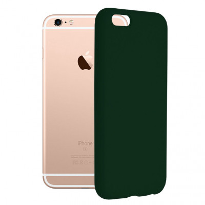 Husa pentru iPhone 6 / 6S, Techsuit Soft Edge Silicone, Dark Green foto