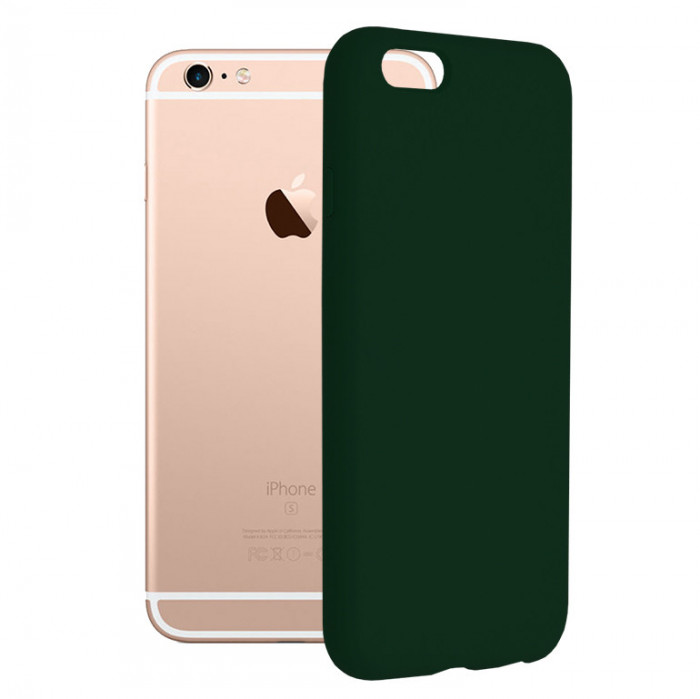 Husa pentru iPhone 6 / 6S, Techsuit Soft Edge Silicone, Dark Green