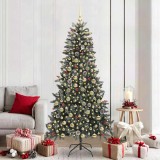 VidaXL Brad de Crăciun artificial cu 300 LED Verde 114 x 114 x 210 cm 3395896