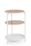 Cumpara ieftin Masuta otel alb mdf natur Haldor &Oslash;40x60,5h