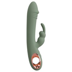 Vibratoare iepuras - You2Toys Vibrator Subtire Iepuras Masliniu Bucura-te de Stimuare Simultana Doua Motoare Silentioase Dar Puternice