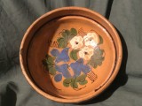 Arta / Traditie - Farfurie / Blid / Castron cu flori anii 50 - 60 realizat in Transilvania !