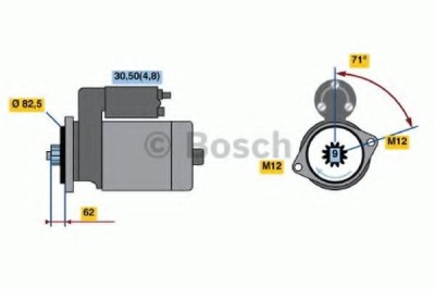 Starter VW TOUAREG (7LA, 7L6, 7L7) (2002 - 2010) BOSCH 0 001 125 607 foto