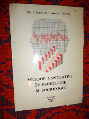 Metode cantitative in psihologie si sociologie - Andrei Novak 173pagini foto