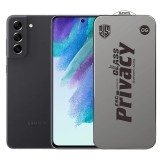 Folie de Protectie pentru Samsung Galaxy S21 FE, TEO, Sticla Securizata ESD Antistatica, Super-X Privacy OG, Margini Negre, 0.30 mm, Transparent Inchi