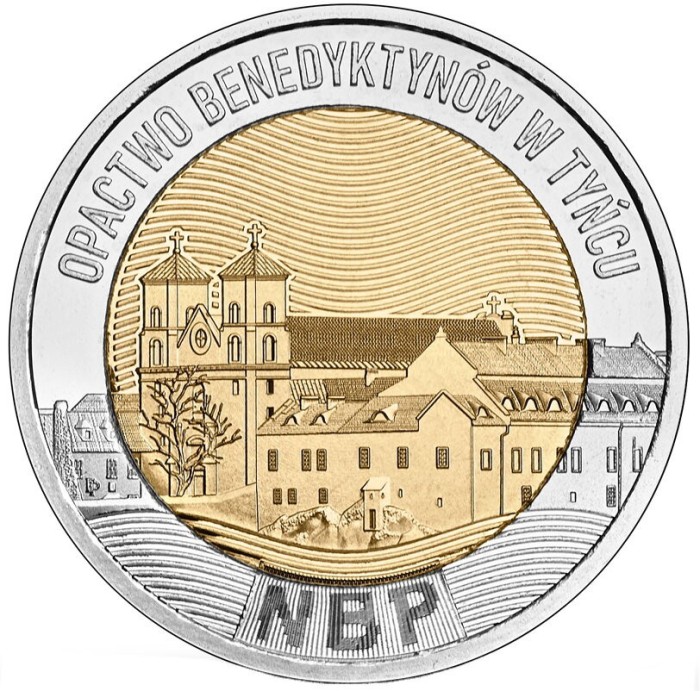 POLONIA 5 ZLOTI 2024 BIMETAL - THE BENEDICTINE ABBEY in TYNIEC , UNC