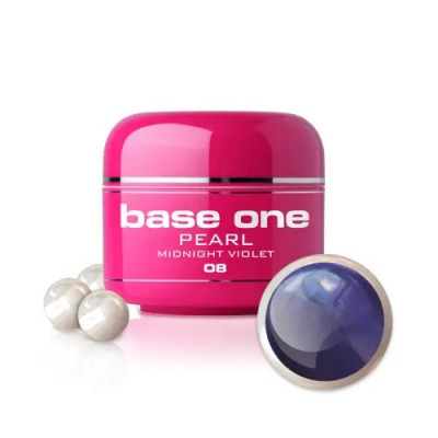 Gel UV Silcare Base One Pearl - Midnight Violet 08, 5g foto