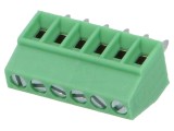 Regletă Conexiuni PCB 90&deg; 2,54mm 6 Piste 6A