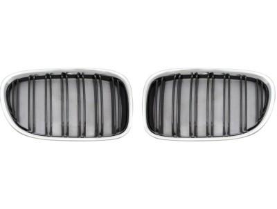 Grila masca fata fata BMW Seria 7 (F01/F02), 10.2008-01.2016, partea stanga, type M-Tech; crom/negru; TUNING, foto