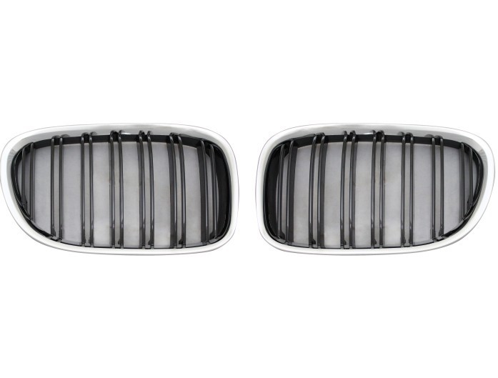 Grila masca fata fata BMW Seria 7 (F01/F02), 10.2008-01.2016, partea stanga, type M-Tech; crom/negru; TUNING,