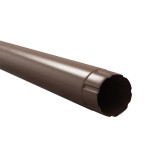 Burlan scurgere pentru sistem pluvial, Bilka, circular, metalic, maro (RAL 8017), lucios, 3 m, D 90 mm